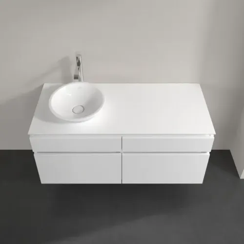 Villeroy & Boch Legato Тумба под раковину, 4 выдвижных ящика, 1200 x 550 x 500 mm, Glossy White / Glossy White B58000DH