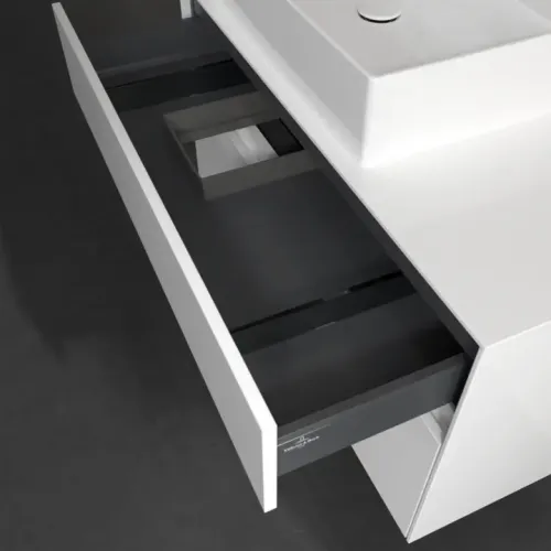 Villeroy & Boch Collaro Тумба под раковину, 2 выдвижных ящика, 1000 x 548 x 500 mm, Glossy White / Glossy White C12600DH