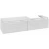 Villeroy & Boch Legato Тумба под раковину, 2 выдвижных ящика, 1600 x 380 x 500 mm, White Wood / White Wood B69000E8