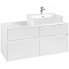 Villeroy & Boch Collaro Тумба под раковину, с подсветкой, 4 выдвижных ящика, 1200 x 548 x 500 mm, Glossy White / Glossy White C130B0DH