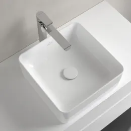 Villeroy & Boch Collaro Раковина для установки на столешницу, 380 x 380 x 145 mm, Альпийский белый, без перелива 4A213801