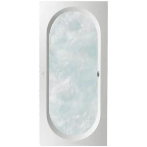 Villeroy & Boch Oberon Ванна, с гидромассажем Airpool Comfort (AC), включая Сливная и переливная арматура Multiplex Trio, 1900 x 900 mm, Альпийский белый UAC199OBE2B2V01