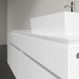 Villeroy & Boch Legato Тумба под раковину, 4 выдвижных ящика, 1400 x 550 x 500 mm, Glossy White / Glossy White B61600DH