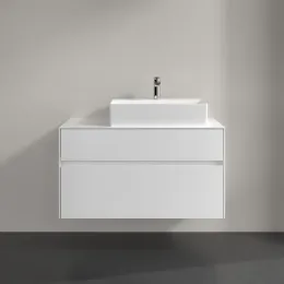 Villeroy & Boch Collaro Тумба под раковину, с подсветкой, 2 выдвижных ящика, 1000 x 548 x 500 mm, Glossy White / Glossy White C127B0DH