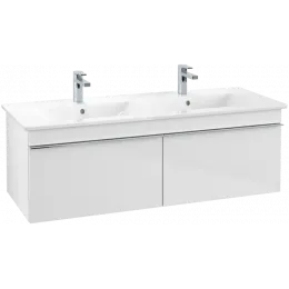 Villeroy & Boch Venticello Тумба под раковину, 2 выдвижных ящика, 1253 x 420 x 502 mm, Glossy White / Glossy White A93901DH