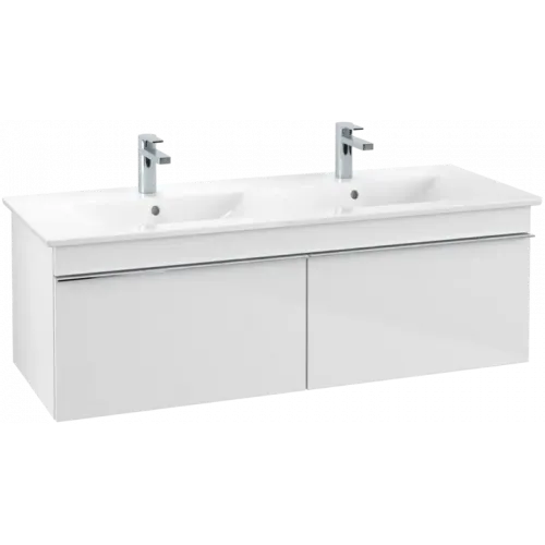 Villeroy & Boch Venticello Тумба под раковину, 2 выдвижных ящика, 1253 x 420 x 502 mm, Glossy White / Glossy White A93901DH