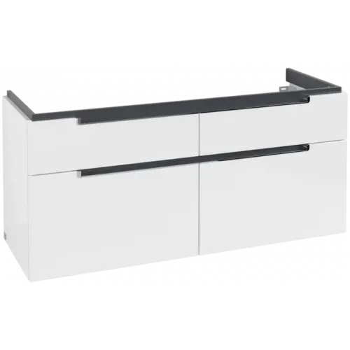 Villeroy & Boch Subway 2.0 Тумба под раковину, 4 выдвижных ящика, 1287 x 590 x 449 mm, Glossy White A91710DH