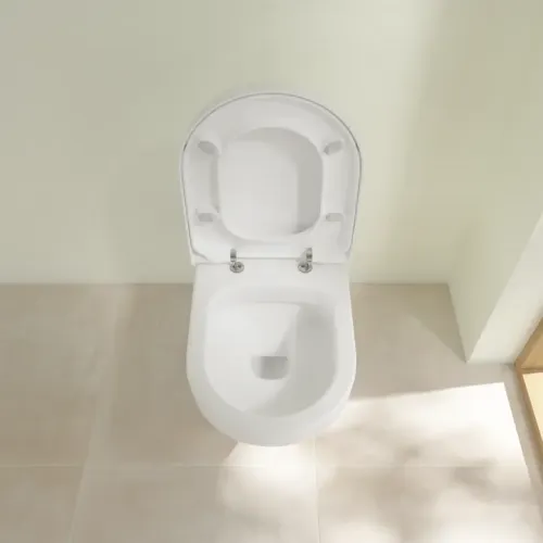 Villeroy & Boch ViCare Унитаз с открытым смывным краем ViCare, настенный, Альпийский белый 5649R001