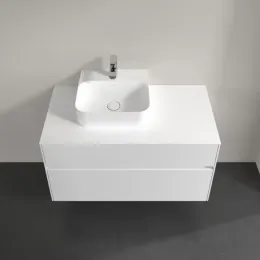 Villeroy & Boch Collaro Тумба под раковину, 2 выдвижных ящика, 1000 x 548 x 500 mm, Glossy White / Glossy White C09500DH