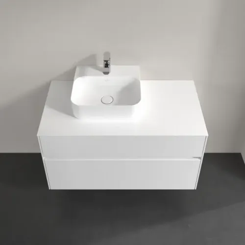 Villeroy & Boch Collaro Тумба под раковину, 2 выдвижных ящика, 1000 x 548 x 500 mm, Glossy White / Glossy White C09500DH