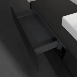 Villeroy & Boch Collaro Тумба под раковину, с подсветкой, 4 выдвижных ящика, 1600 x 548 x 500 mm, Black Matt Lacquer / Black Matt Lacquer C077B0PD