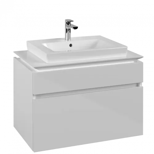 Villeroy & Boch Legato Тумба под раковину, 2 выдвижных ящика, 800 x 550 x 500 mm, Glossy White / Glossy White B67900DH