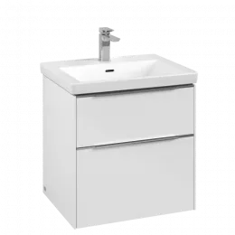 Villeroy & Boch Subway 3.0 Тумба под раковину, 2 выдвижных ящика, 572 x 576 x 478 mm, Brilliant White C57800VE