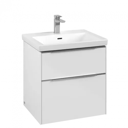 Villeroy & Boch Subway 3.0 Тумба под раковину, 2 выдвижных ящика, 572 x 576 x 478 mm, Brilliant White C57800VE
