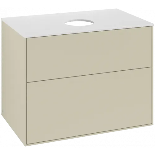 Villeroy & Boch Finion Тумба под раковину, 2 выдвижных ящика, 800 x 603 x 501 mm, Silk Grey Matt Lacquer F99100HJ