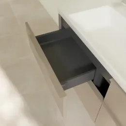 Villeroy & Boch Subway 3.0 Тумба под раковину, с подсветкой, 4 выдвижных ящика, 1272 x 576 x 478 mm, Taupe C602L2VM