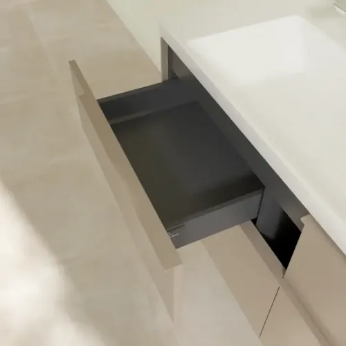 Villeroy & Boch Subway 3.0 Тумба под раковину, с подсветкой, 4 выдвижных ящика, 1272 x 576 x 478 mm, Taupe C602L2VM