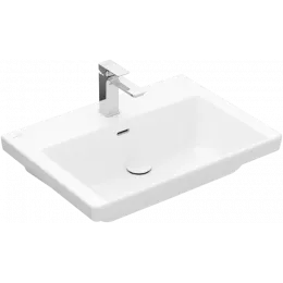 Villeroy & Boch Subway 3.0 Pаковина, 650 x 470 x 165 mm, Альпийский белый CeramicPlus, с переливом 4A7065R1