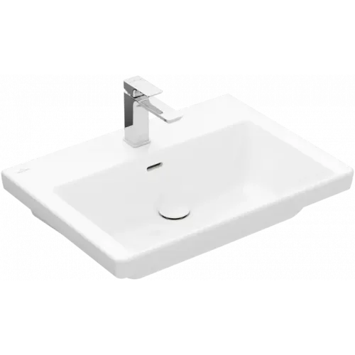 Villeroy & Boch Subway 3.0 Pаковина, 650 x 470 x 165 mm, Альпийский белый CeramicPlus, с переливом 4A7065R1