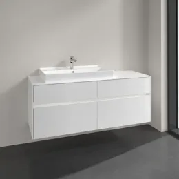 Villeroy & Boch Collaro Тумба под раковину, с подсветкой, 4 выдвижных ящика, 1400 x 548 x 500 mm, Glossy White / Glossy White C089B0DH