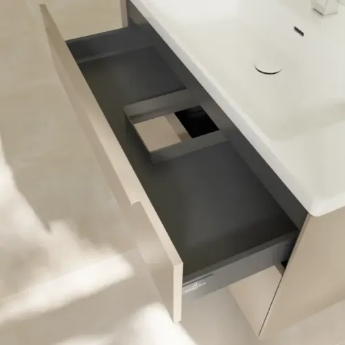 Villeroy & Boch Subway 3.0 Тумба под раковину, с подсветкой, 2 выдвижных ящика, 973 x 576 x 478 mm, Taupe C570L2VM