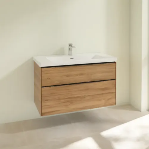 Villeroy & Boch Subway 3.0 Тумба под раковину, 2 выдвижных ящика, 973 x 576 x 478 mm, Oak Kansas C57001RH