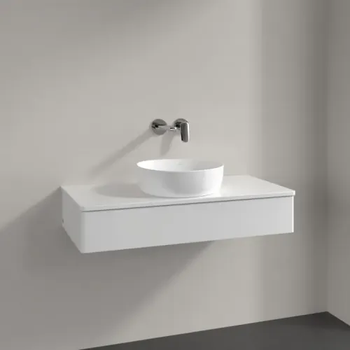 Villeroy & Boch Antao Тумба под раковину, 1 выдвижной ящик, 1000 x 190 x 500 mm, лицевая поверхность без текстурированной отделки, Glossy White Lacquer / Glossy White Lacquer K09010GF