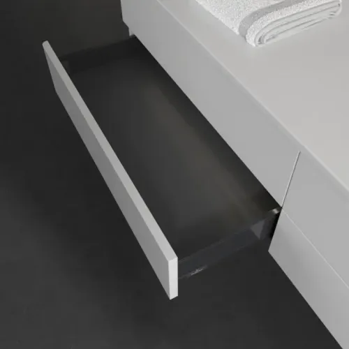 Villeroy & Boch Antao Тумба под раковину, с подсветкой, 4 выдвижных ящика, 1600 x 360 x 500 mm, лицевая поверхность без текстурированной отделки, Glossy White Lacquer / Glossy White Lacquer L27010GF