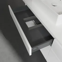 Villeroy & Boch Legato Тумба под раковину, 4 выдвижных ящика, 1600 x 550 x 500 mm, Glossy White / Glossy White B67700DH