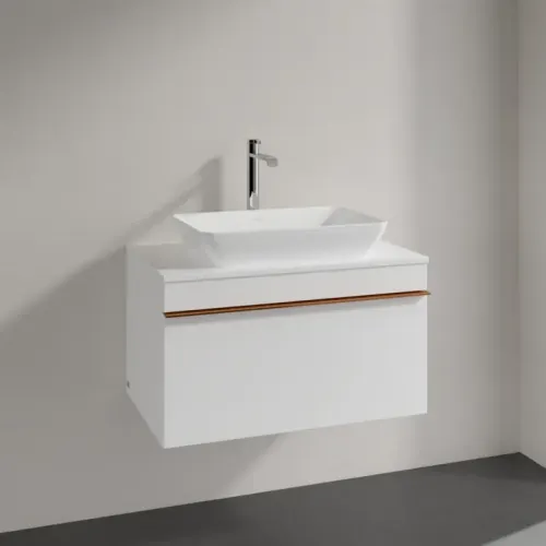 Villeroy & Boch Venticello Тумба под раковину, 1 выдвижной ящик, 757 x 436 x 502 mm, Glossy White / Glossy White A94505DH