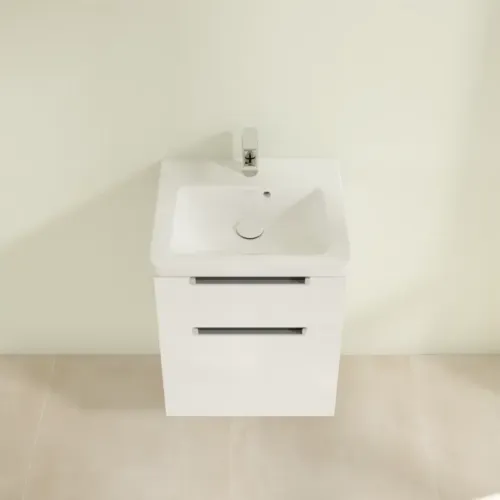 Villeroy & Boch Subway 2.0 Тумба под раковину, 2 выдвижных ящика, 485 x 590 x 379 mm, Glossy White A90700DH