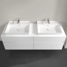 Villeroy & Boch Collaro Тумба под раковину, с подсветкой, 4 выдвижных ящика, 1600 x 548 x 500 mm, Glossy White / Glossy White C024B0DH