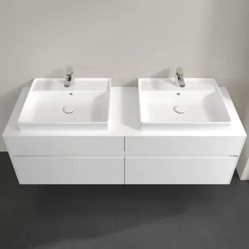 Villeroy & Boch Collaro Тумба под раковину, с подсветкой, 4 выдвижных ящика, 1600 x 548 x 500 mm, Glossy White / Glossy White C024B0DH