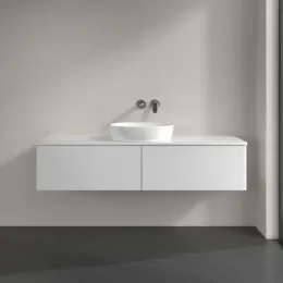 Villeroy & Boch Antao Тумба под раковину, 2 выдвижных ящика, 1600 x 360 x 500 mm, лицевая поверхность без текстурированной отделки, Glossy White Lacquer / Glossy White Lacquer K36010GF