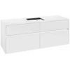 Villeroy & Boch Collaro Тумба под раковину, с подсветкой, 4 выдвижных ящика, 1400 x 548 x 500 mm, Glossy White / Glossy White C131B0DH
