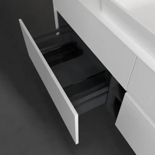 Villeroy & Boch Collaro Тумба под раковину, с подсветкой, 4 выдвижных ящика, 1600 x 548 x 500 mm, Glossy White / Glossy White C025B0DH