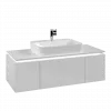 Villeroy & Boch Legato Тумба под раковину, с подсветкой, 3 выдвижных ящика, 1200 x 380 x 500 mm, Glossy White / Glossy White B757L0DH