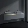 Villeroy & Boch Legato Тумба под раковину, с подсветкой, 2 выдвижных ящика, 1600 x 380 x 500 mm, Glossy White / Glossy White B767L0DH