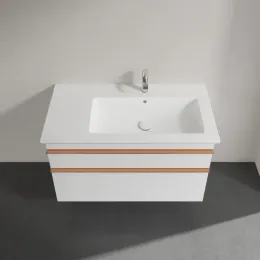 Villeroy & Boch Venticello Тумба под раковину, 2 выдвижных ящика, 953 x 590 x 502 mm, Glossy White / Glossy White A92805DH