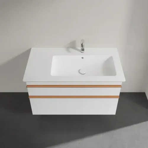 Villeroy & Boch Venticello Тумба под раковину, 2 выдвижных ящика, 953 x 590 x 502 mm, Glossy White / Glossy White A92805DH