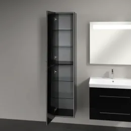 Villeroy & Boch Avento Шкаф-пенал, 2 двери, 350 x 1760 x 404 mm, Стекло черное A89400B3