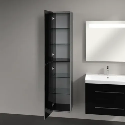 Villeroy & Boch Avento Шкаф-пенал, 2 двери, 350 x 1760 x 404 mm, Стекло черное A89400B3