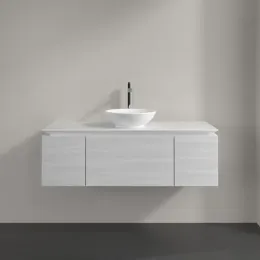 Villeroy & Boch Legato Тумба под раковину, 3 выдвижных ящика, 1200 x 380 x 500 mm, White Wood / White Wood B57700E8