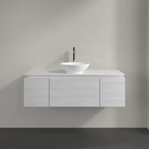 Villeroy & Boch Legato Тумба под раковину, 3 выдвижных ящика, 1200 x 380 x 500 mm, White Wood / White Wood B57700E8