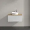 Villeroy & Boch Antao Тумба под раковину, 1 выдвижной ящик, 800 x 360 x 500 mm, лицевая поверхность без текстурированной отделки, Glossy White Lacquer / Honey Oak K30051GF