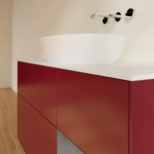 Villeroy & Boch Finion Тумба под раковину, с подсветкой, 3 выдвижных ящика, 1200 x 603 x 501 mm, Peony Matt Lacquer / Anthracite Matt Lacquer FA71GKHB