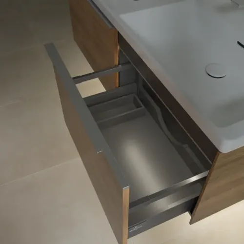 Villeroy & Boch Subway 3.0 Тумба под раковину, с подсветкой, 2 выдвижных ящика, 1272 x 429 x 478 mm, Oak Kansas C567L0RH