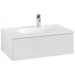 Villeroy & Boch Antao Тумба под раковину, с подсветкой, 1 выдвижной ящик, 788 x 256 x 496 mm, лицевая поверхность без текстурированной отделки, Glossy White Lacquer L01000GF