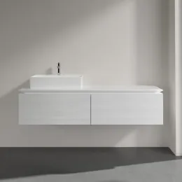 Villeroy & Boch Legato Тумба под раковину, 2 выдвижных ящика, 1600 x 380 x 500 mm, White Wood / White Wood B67200E8