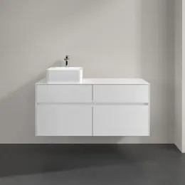 Villeroy & Boch Collaro Тумба под раковину, 4 выдвижных ящика, 1200 x 548 x 500 mm, Glossy White / Glossy White C04200DH